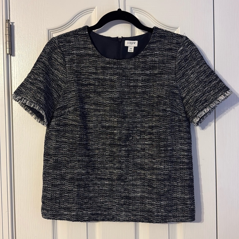 JCrew Factory Tweed Shirt, size XS